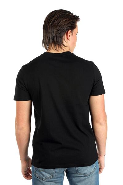 Lee Cooper Ανδρικό μπλουζάκι Baselo 100% βαμβακερό με λαιμόκοψη σε μαύρο χρώμα