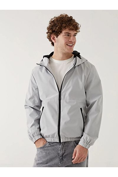 LC Waikiki Standard Mold Hooded Men's Raincoat