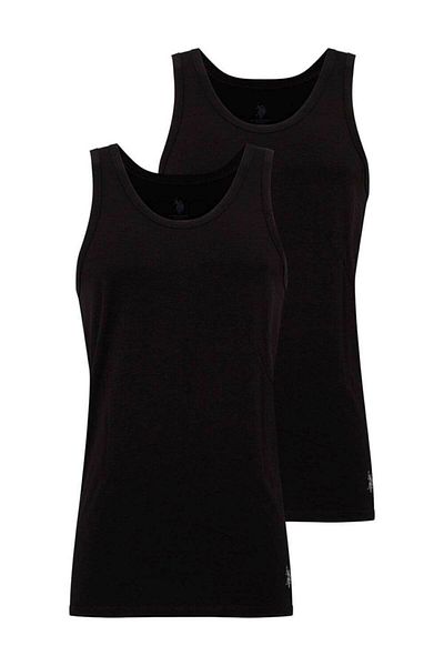 U.S. Polo Assn. 80188 Men's Black 2-Piece Tank Top