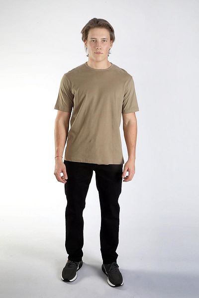 Lee Cooper Ανδρικό μπλουζάκι Marelo από 100% βαμβάκι με λαιμόκοψη Mink
