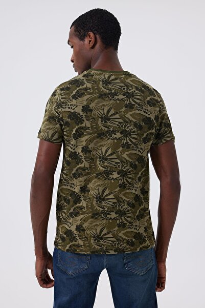 Lee Cooper Ανδρικό μπλουζάκι με γιακά πόλο πικέ Khaki Joseph 1