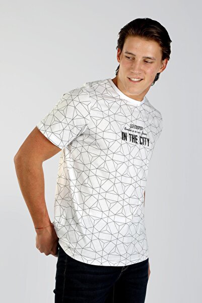 Lee Cooper Citrel Men's 100% Cotton O-Neck T-Shirt White