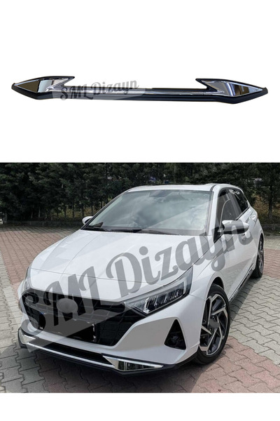 SML Dizayn 2021-2022-2023 Hyundai i20 Ön Koruma Difüzör Ek Kromlu Nikelajlı P...