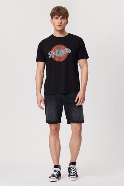 Lee Cooper Чоловіча футболка Authen з круглим вирізом, 100% бавовна, чорного ...