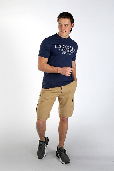 Lee Cooper Мъжка тениска с О-образно деколте - Cador Navy Blue