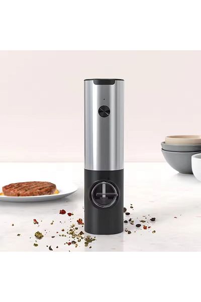 Choice Dark Grey USB Rechargeable Electric Salt Pepper Grinder With Adjustable Roughness Freshly Ground Pep