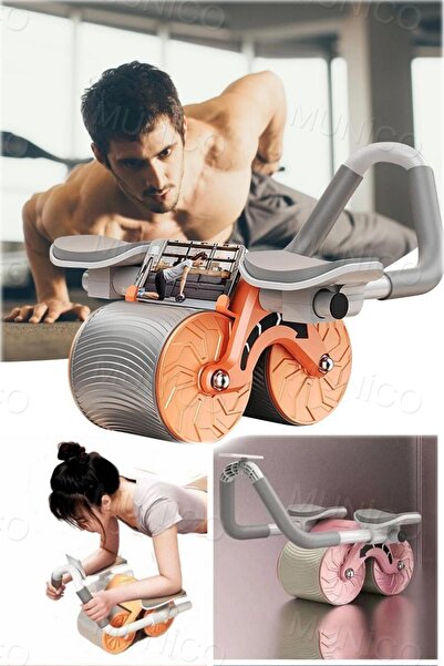 Munico Karın Çarkı Otomatik Ribaund Karın Kası Tekerlek Dirsek Brace Karın Silindiri Çekirdek Gücü Eğitimi