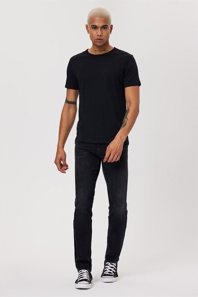 Lee Cooper Мъжка тениска с кръгло деколте, черна, 232 Lcm 242061 Gael Black