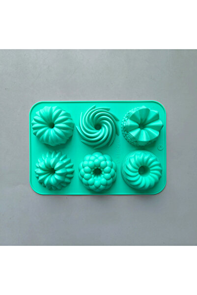 Choice 1 قطعة - 013green 1/3 قطعة قوالب خبز الدونات المصنوعة من السيليكون، قو...