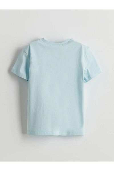 LC Waikiki Lcw Kids Blue Crew Neck Printed Boys T-Shirt