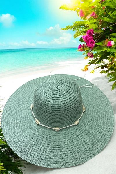 OWOW HAT Green Straw Hat