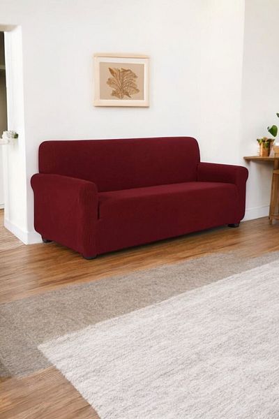 MADAME BELLA 3 Seater Pitikare Pattern Seat Cover, Washable Elastic Seat Cover