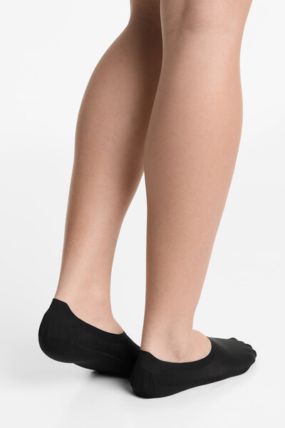 Oysho 2 pairs of invisible high cut rib socks with microfibre