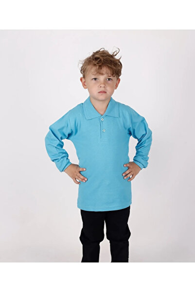 Nacar Erkek ÇOCUK POLO YAKA uzun kollı OKUL TİŞÖRTÜ
