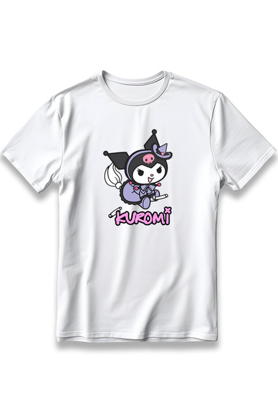 EZG Business Μπλουζάκι Kuromi Witch με στάμπα, Oversize Unisex, 100% βαμβακερ...