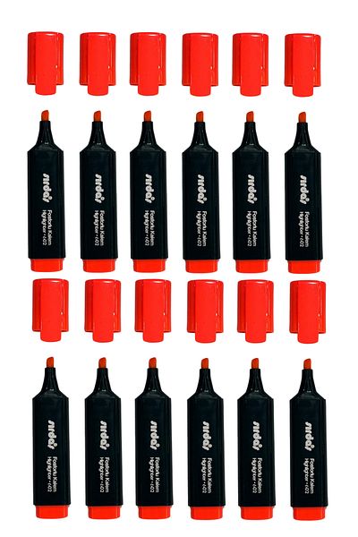YŞK Sırdaş 602 Orange Highlighter 12 Pieces