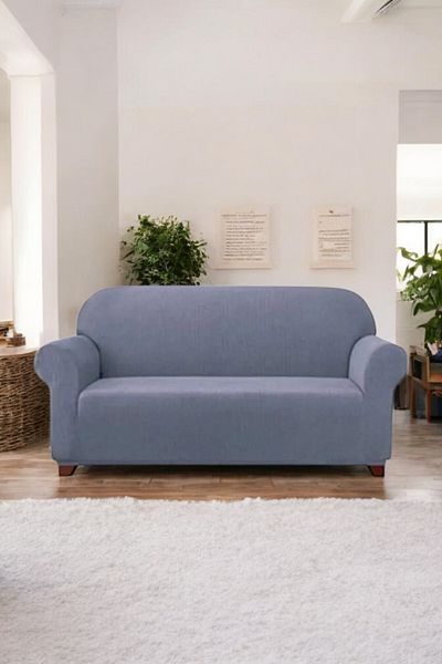 MADAME BELLA Gray Pattern 3 Seater Sofa Cover,Washable Stretchy Elastic Sofa Sofa Bed Cover