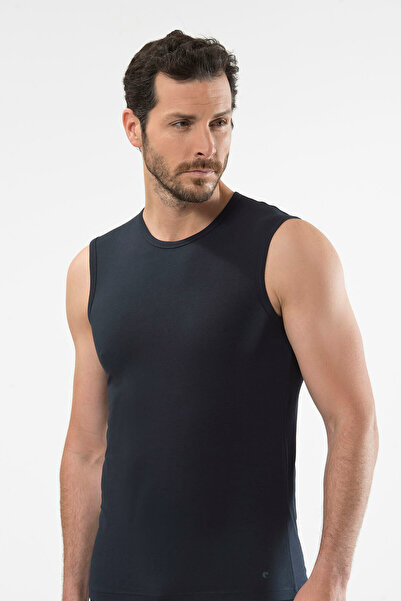 Cacharel 1303 Tricou sport pentru bărbați, albastru marin, guler rotund