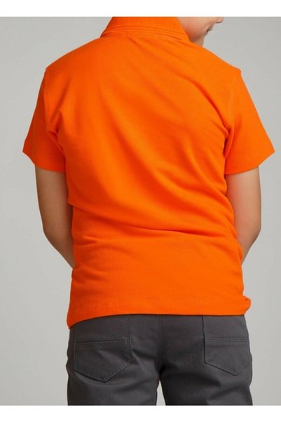 Generic Brand Tricou școlar cu mânecă scurtă și gât polo pentru băieți