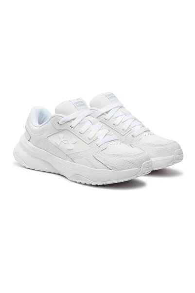 Under Armour W Edge Lthr 3028569-100 Λευκά γυναικεία casual παπούτσια