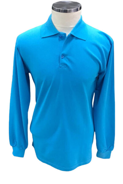 YCN TEKSTİL Unisex μακρυμάνικο μπλουζάκι πόλο με λαιμόκοψη