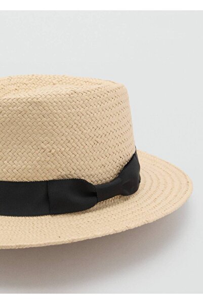 MANGO Woman Doğal lifli fiyonklu şapka