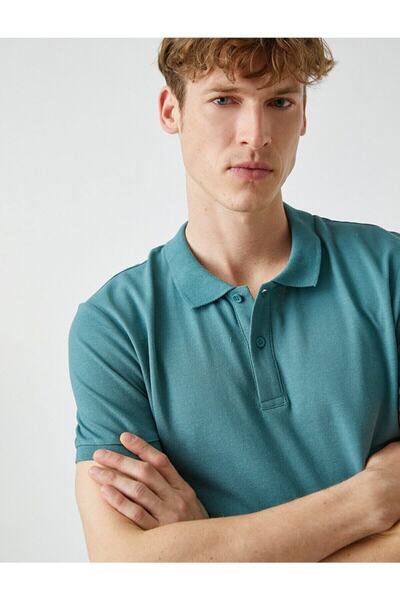 YCN TEKSTİL Βασικό μπλουζάκι με γιακά πόλο για το σχολείο και την εργασία