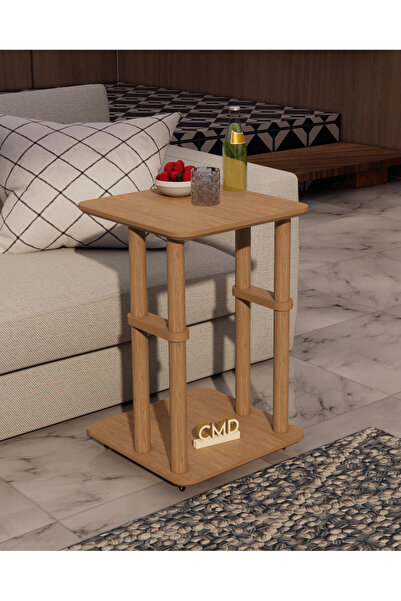 ÇMD ÇAKIR MOBİLYA DEKORASYON C Sehpa Yeni Tekerlekli Mdf'lam Ve Ahşap Ayaklı ...