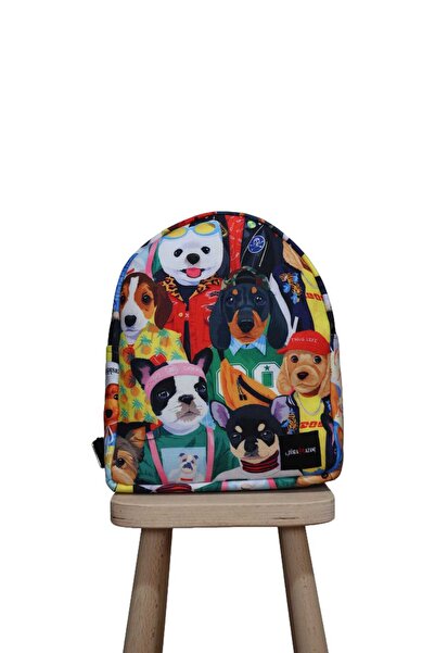 BUSRAKAZANCDESİGN Dogs Club Patterned Children's Backpack Kindergarten Nurser...