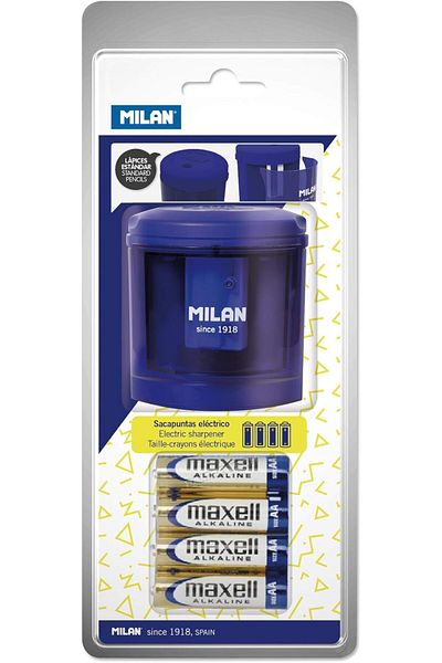 Milan Electric Pencil Sharpener (Acid)-Blue Bwm10149