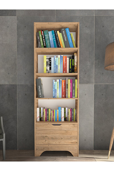 YETİ MOBİLYA Kuta Kitaplık Kütüphane Çok Amaçlı Dolap Çam