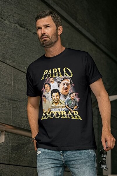 Texclusive Μπλουζάκι Pablo Escobar Μαύρο Unisex T-shirt