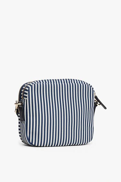 Tommy Hilfiger Női csíkos keresztpántos kék fényképezőgép táska