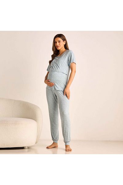 FAV Printed Maternity T-shirt and Pyjama Set