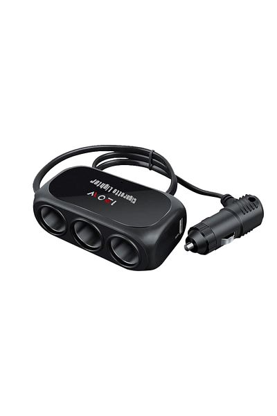 Choice Ch32 Car One Tow Three Power Dual Usb Interface Car Charger Multi-function Car Power Adapter Plug