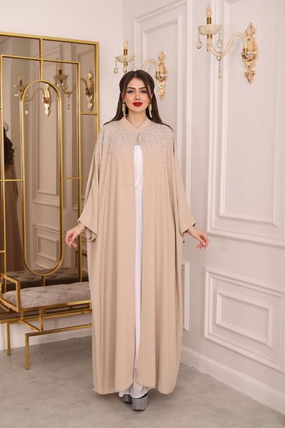 MAY MARA Plus Size Front and Back Part with Stones Abaya