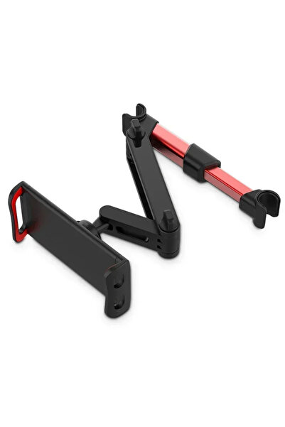 Choice حامل هاتف وجهاز لوحي خلفي للسيارة قابل للتمديد باللون الأحمر، مناسب لل...