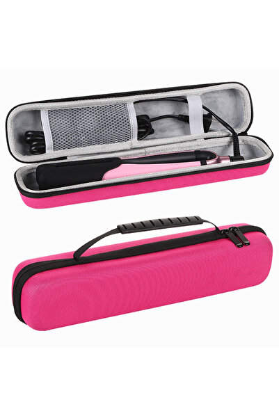 Choice حقيبة تخزين مكواة فرد الشعر باللون الأحمر الوردي وحقيبة تخزين مكواة ال...