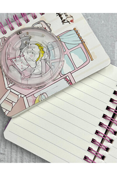 ZeCo Collection Cute Rabbit Circle Maze Mini Notebook with Spiral Lines 56 Pages
