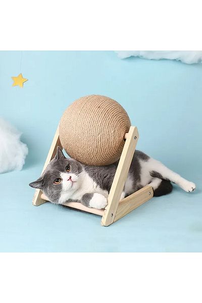 Choice Big L type Cat Cratchers Ball Toys Sisal and Wood Stable Triangle Cats Indoor Stuff Sturdy Scratchin