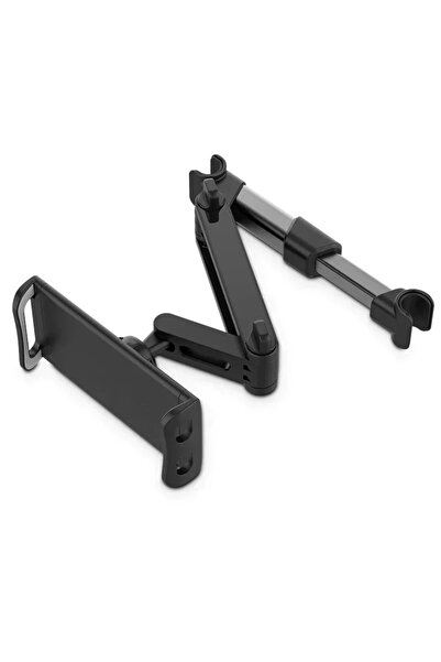 Choice1 حامل هاتف محمول أسود تلسكوبي خلفي للسيارة وحامل كمبيوتر لوحي وحامل مق...