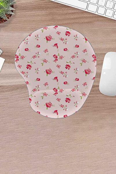 KARMAT * Bilek Destekli, Çiçek Desenli, Rahat Konforlu Mouse Pad, Pürüsüz Yüz...