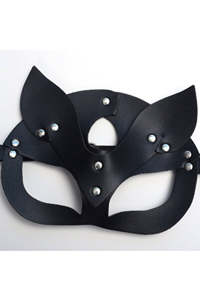 Choice1 Black Rivet Half Face Cat Cosplay Mask Female Leather Mask Eye Cospla...
