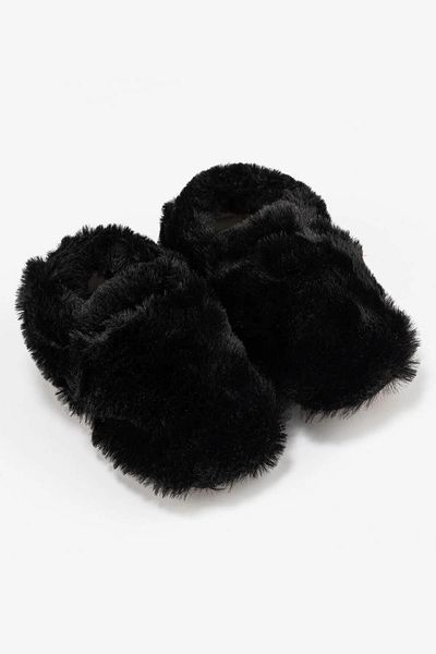 bazaar-turkey all you need Furry Furry Black Fur Barefoot Booties