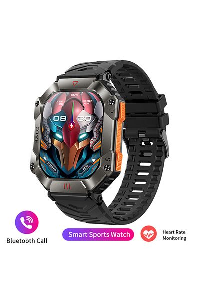 Choice Black Men Smart Watch For Android IOS Fitness Watches Ip68 Waterproof Military Healthy Monitor AI Vo