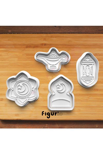 figurio Ramadan Cookie Mold Set / Religious Cookie Mold Set / Set of 4
