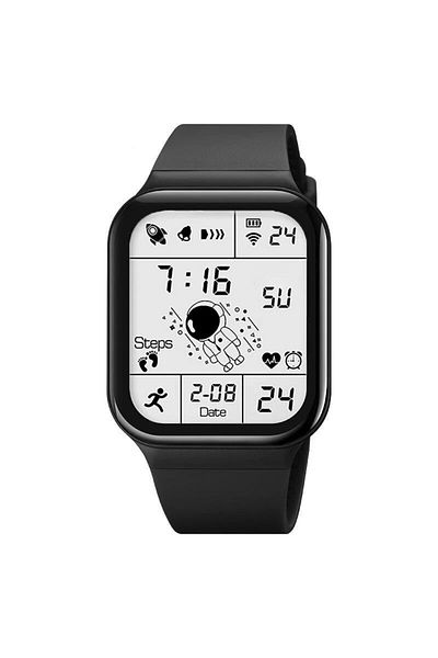 Choice TKR Black Astronaut Square Watch Male and Female Students Cool Black Technology Intelligent Running