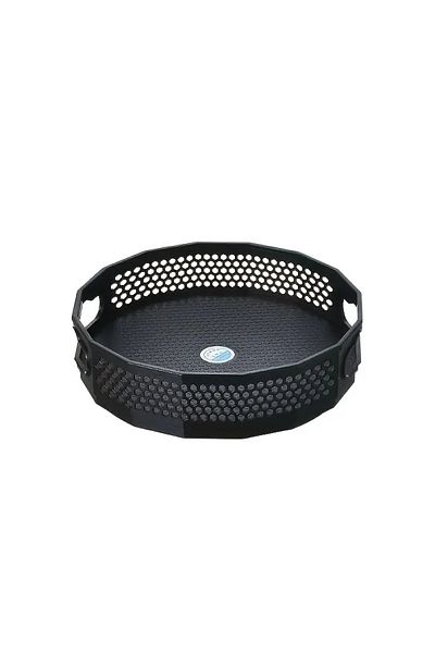 Choice black 1pc360 ° rotating plastic storage rack bathroom bathroom storage rack kitchen food oil seasoni