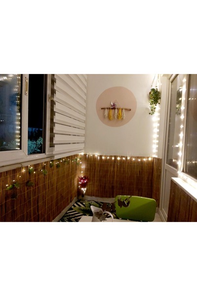 1 Metre X 3 Metre Kamış Hasır Balkon Çiti Bahçe Çiti Doğal Çit Gölgelik
