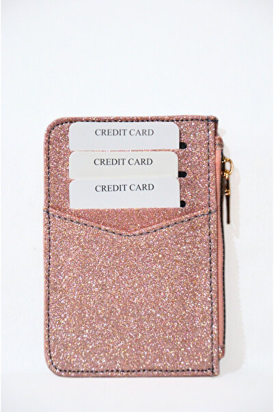 Mazel Design Πορτοφόλι με φερμουάρ με λαμπερή θήκη για κάρτες